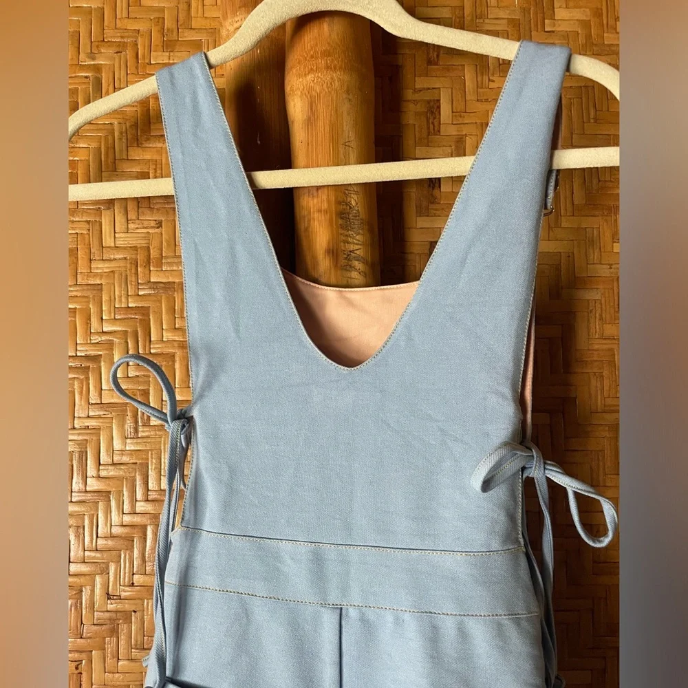 UNIF blue overalls onepiece swimsuit XS
